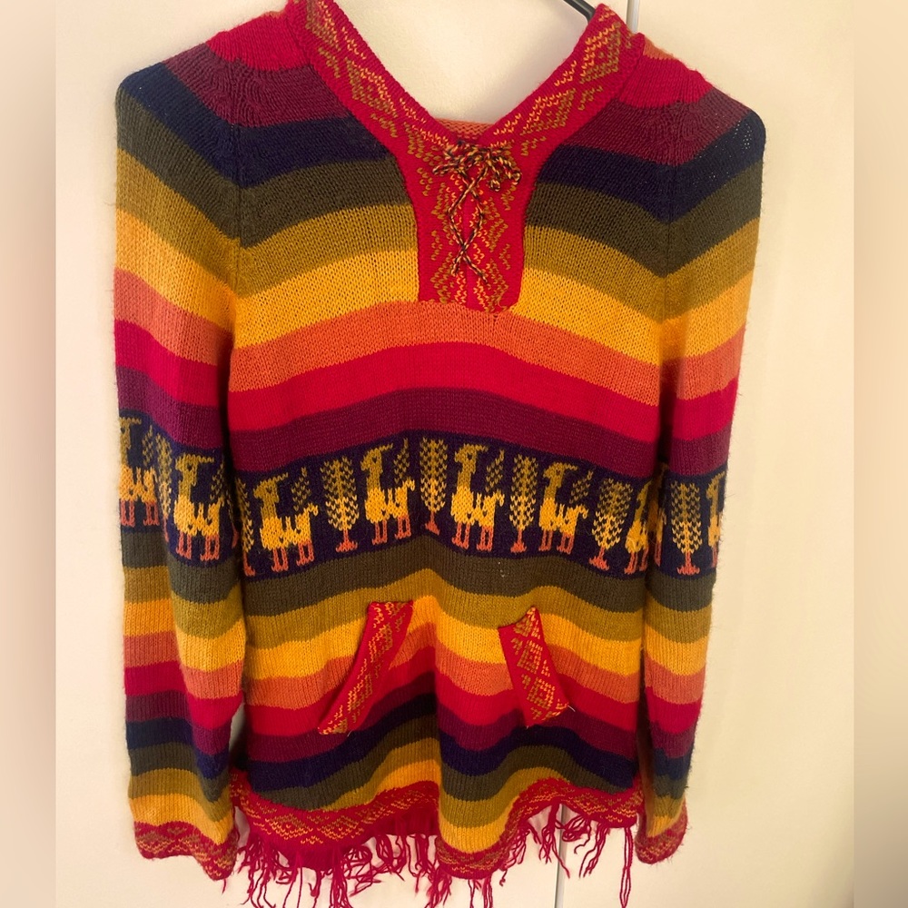 Multi Color Llama Sweater